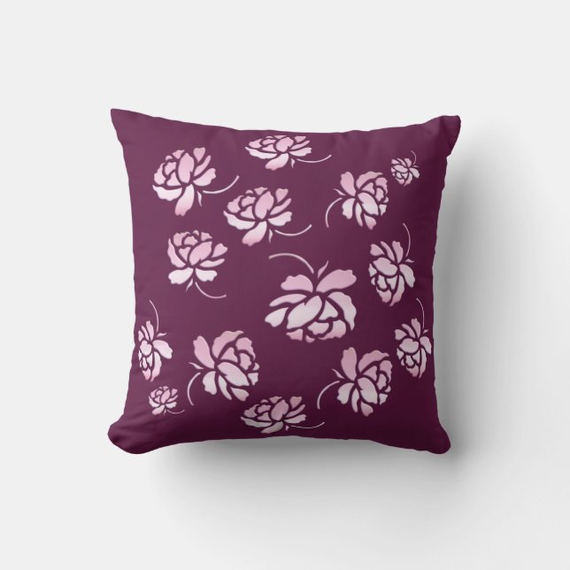 floral retro pattern cushion (Front)