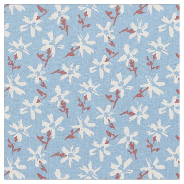 Floral retro pattern in boho style. fabric (Close Up)