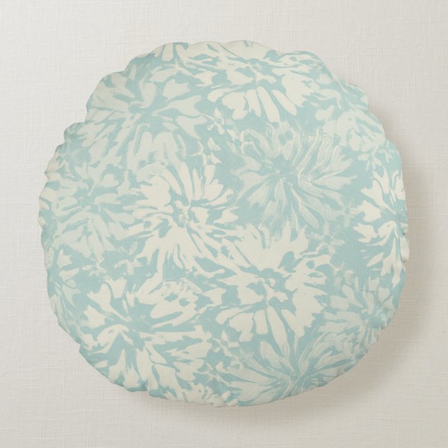 Floral retro pattern in boho style. round cushion (Front)