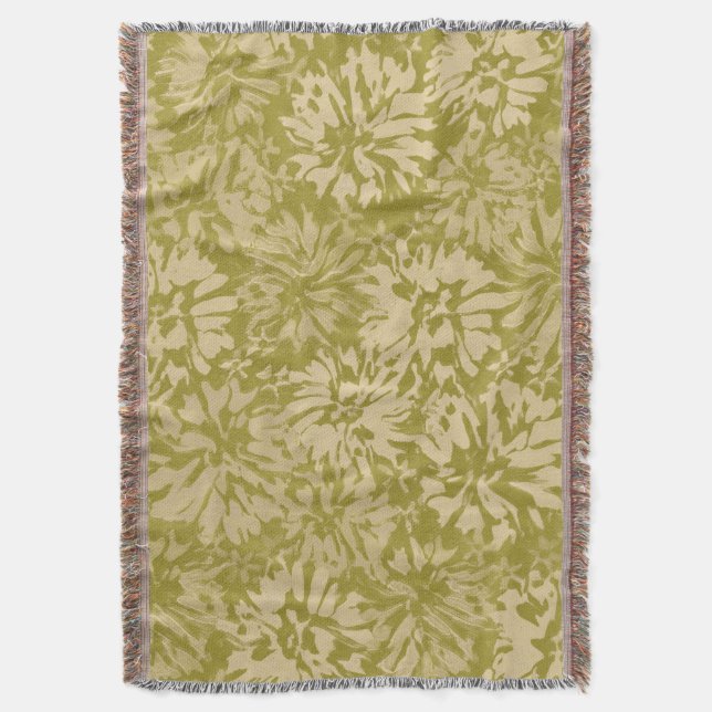 Floral retro pattern in boho style. throw blanket (Front Vertical)