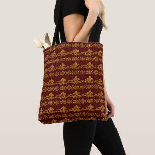 Floral Retro Pattern Tote Bag