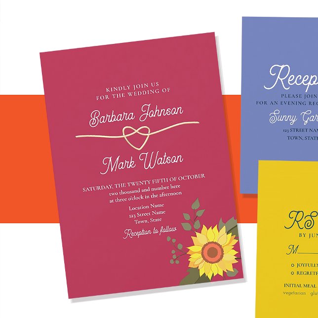 Floral Retro Pink Wedding Invitation (Creator Uploaded)