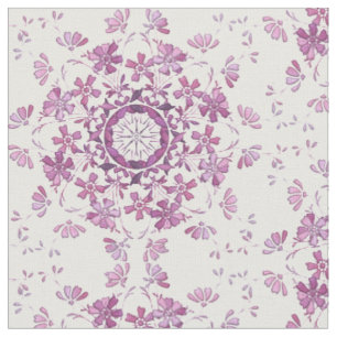 floral retro  purple  element fabric