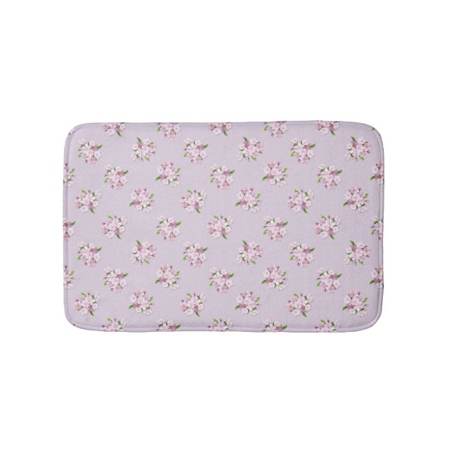 Floral retro spring  pattern. bath mat (Front)