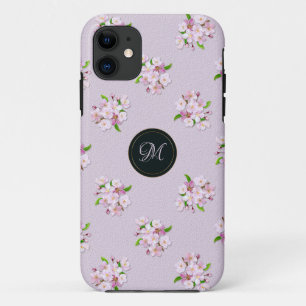 Floral retro spring  pattern. Monogram. Case-Mate iPhone Case