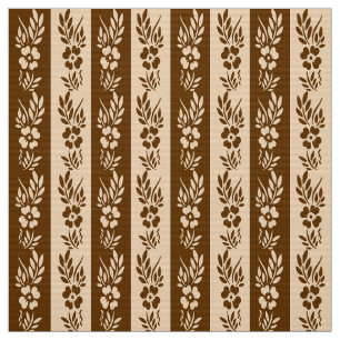 Floral retro striped pattern fabric