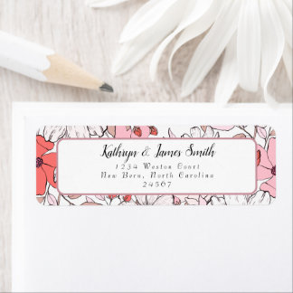 Floral Return Address Label