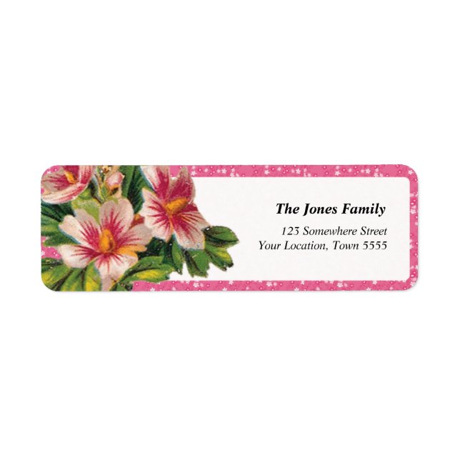 Floral  Return Address Label (Front)