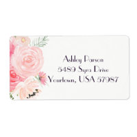 Floral return address label
