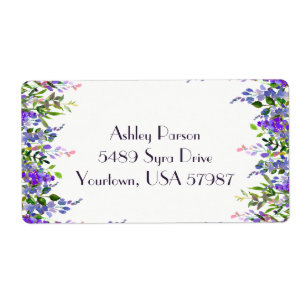 Floral return address label