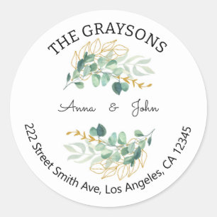 Floral Return Address Labels