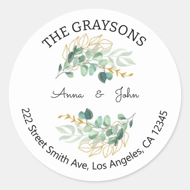 Floral Return Address Labels (Front)