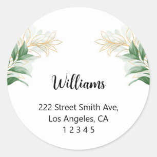 Floral Return Address Labels