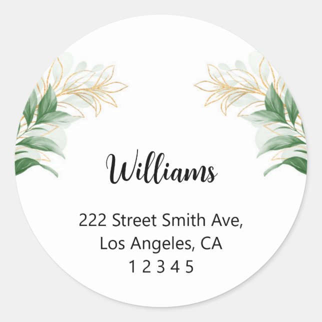 Floral Return Address Labels (Front)