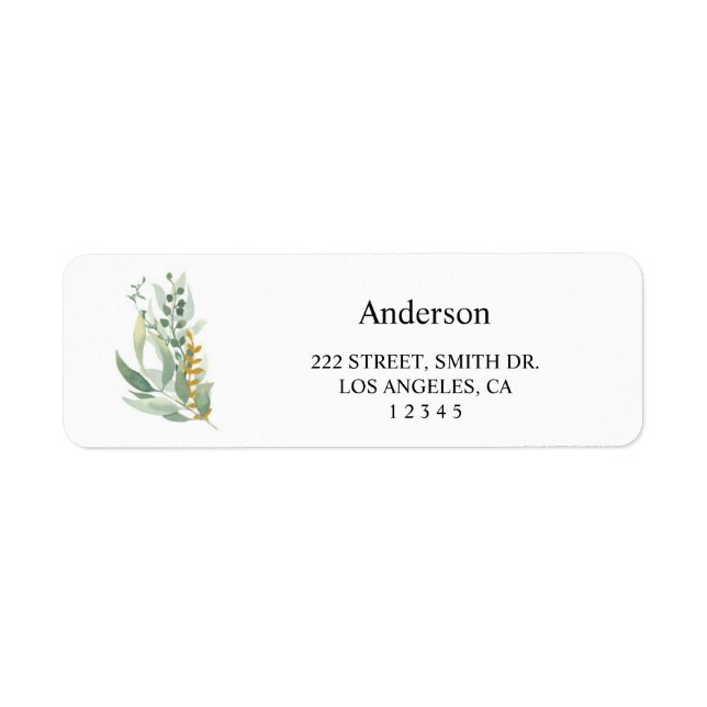 Floral Return Address Labels (Front)