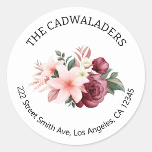 Floral Return Address Labels