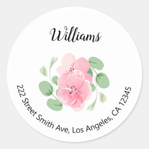 Floral Return Address Labels