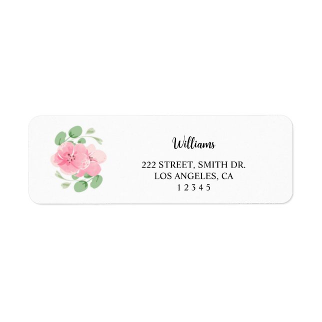 Floral Return Address Labels (Front)