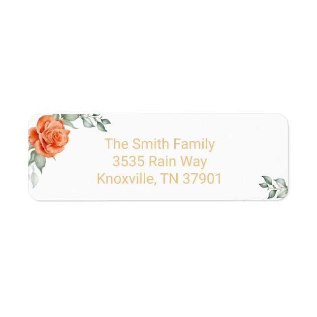 Floral Return Address Labels (Front)