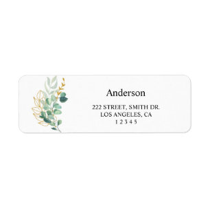 Floral Return Address Labels