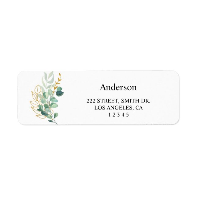 Floral Return Address Labels (Front)