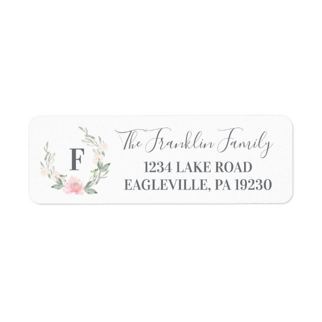 Floral Return address labels (Front)