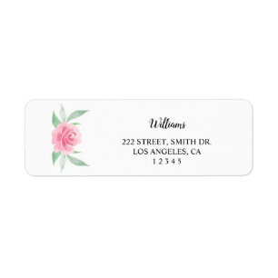 Floral Return Address Labels