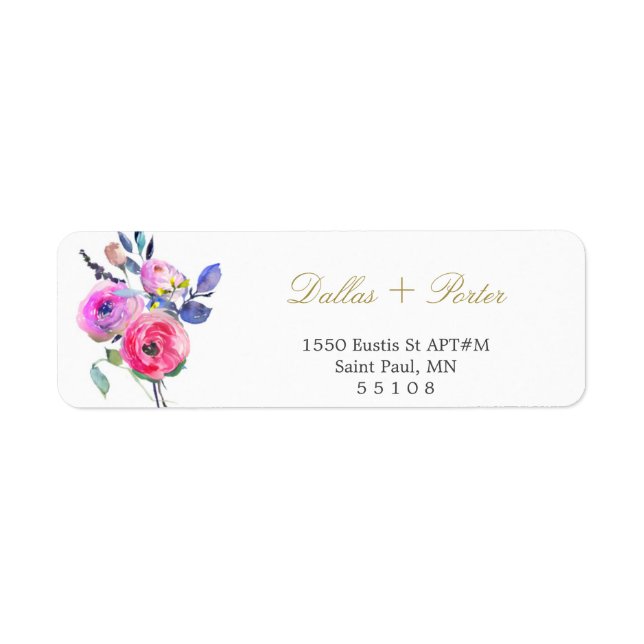 Floral Return Address Labels (Front)