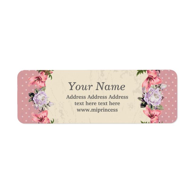 floral  return address stickers (Front)