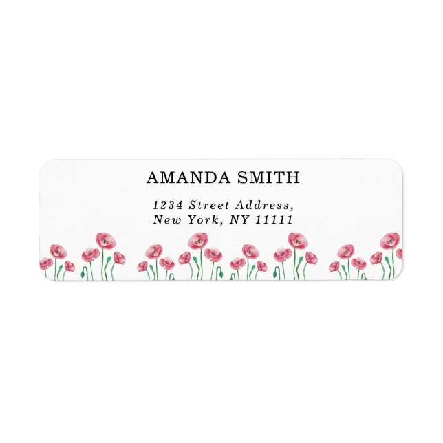 Floral return label (Front)