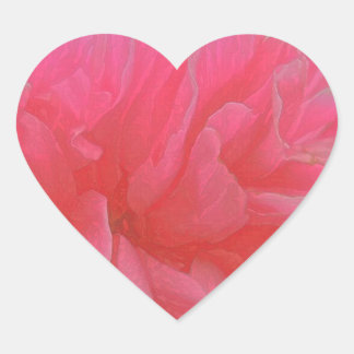 Floral Rhapsody In Magenta and Red Heart Sticker