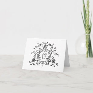 Floral Ring "O" Note Card