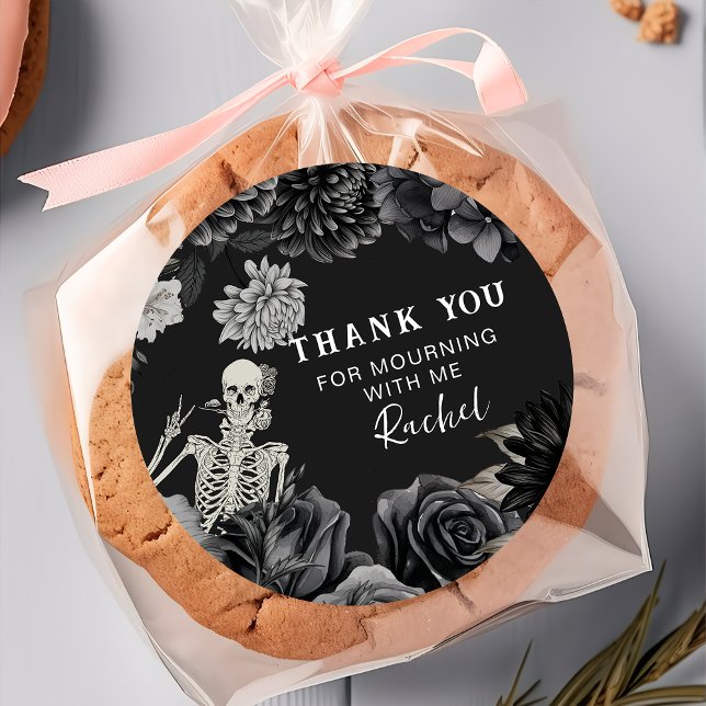 Floral RIP Twenties 30th Birthday Classic Round Sticker (Creator Uploaded)