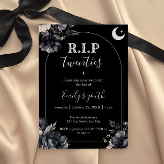 Floral RIP Twenties 30th Birthday Invitation