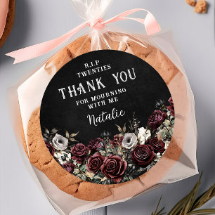 Floral RIP Twenties 30th Birthday Sticker