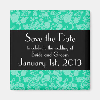 Floral Rococo Wedding, save the date magnet