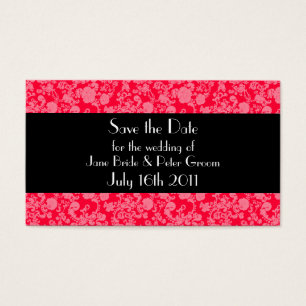 Floral Rococo Wedding, save the date mini card
