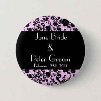 Floral Rococo Wedding, souvenir button