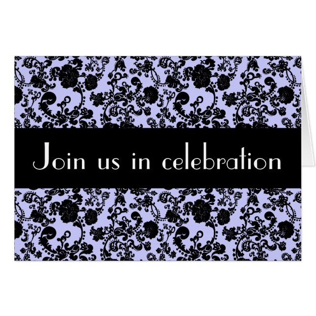 Floral Rococo Wedding, wedding invitaton (Front Horizontal)