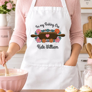 Floral rolling pin In my baking era Custom Baking Standard Apron