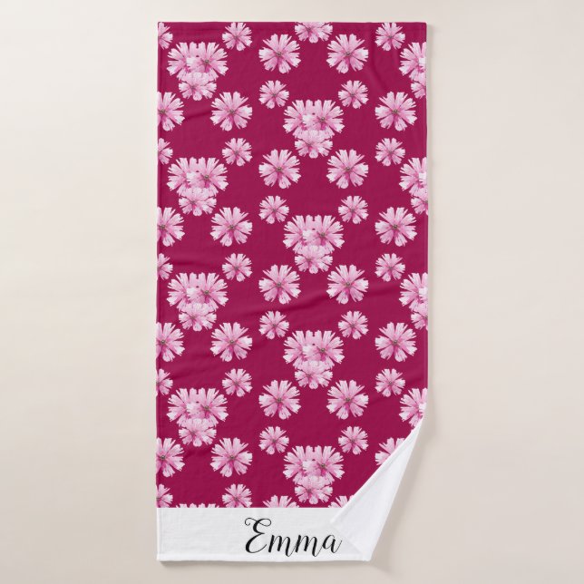 Floral romance cherry blossom bath towel set (Bath Towel)