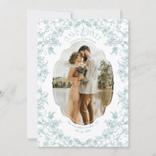 Floral Romance Chinoiserie Classic Something Blue Save The Date