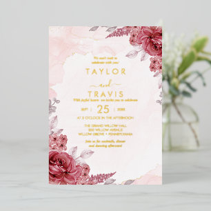 Floral Romance   Gold Foil All-In-One Wedding