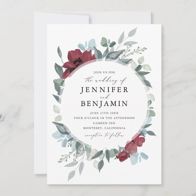 Floral Romance Invitation (Front)