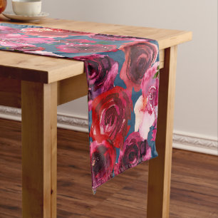 Floral Romance Roses Table Runner