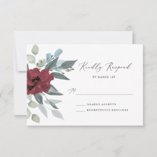 Floral Romance RSVP Card