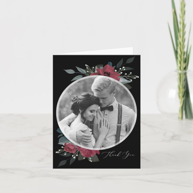 Floral Romance Thank You Invitation (Front)