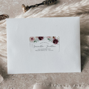 Floral Romance Wedding RSVP Address Labels