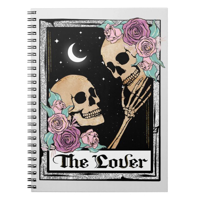Floral Romantic Skeletons Notebook (Front)