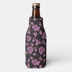 Floral Rose Background Bottle Cooler